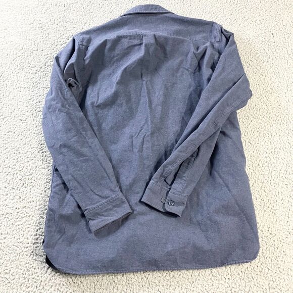 LL Bean Shirt Mens Large Tall Blue Chamois Flannel Heavy Weight Pockets Outdoors - Picture 5 of 5
